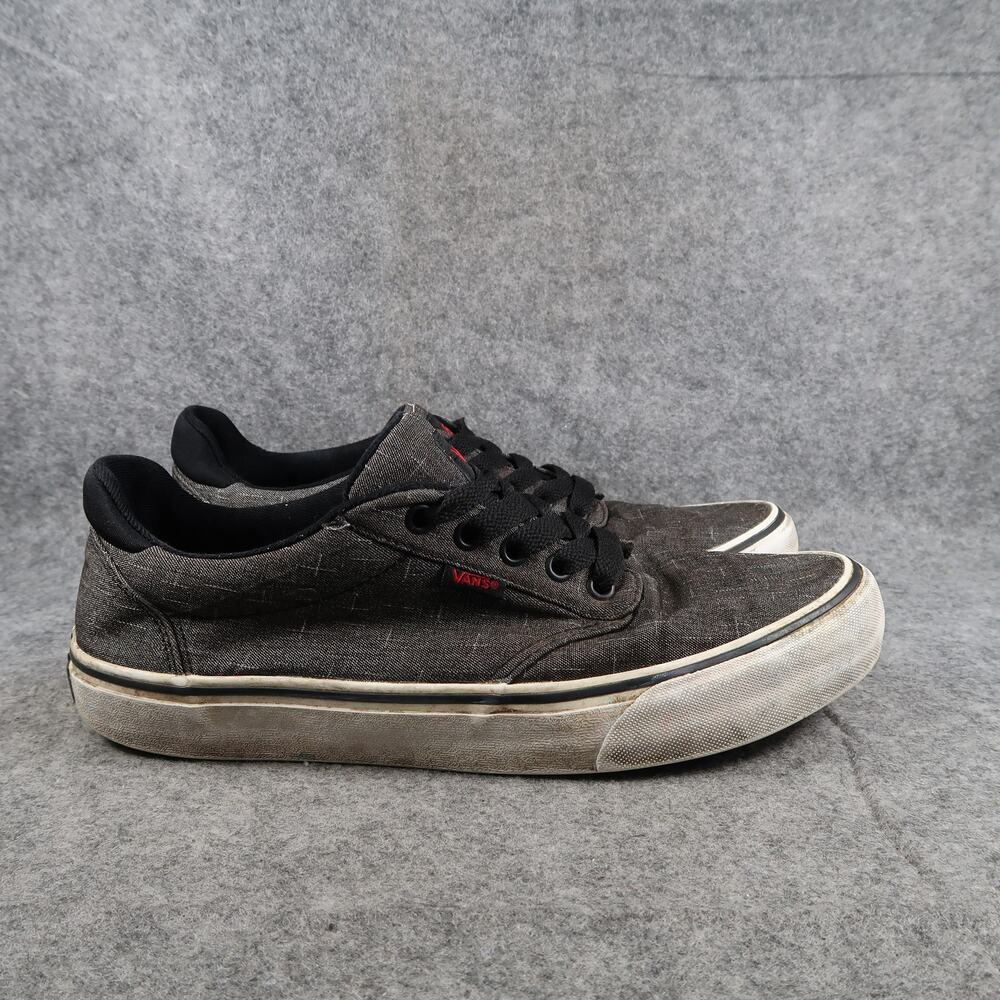 Vans Shoes Mens 10 Atwood Sneakers Casual Skate Grey Black Trainer Lace Up